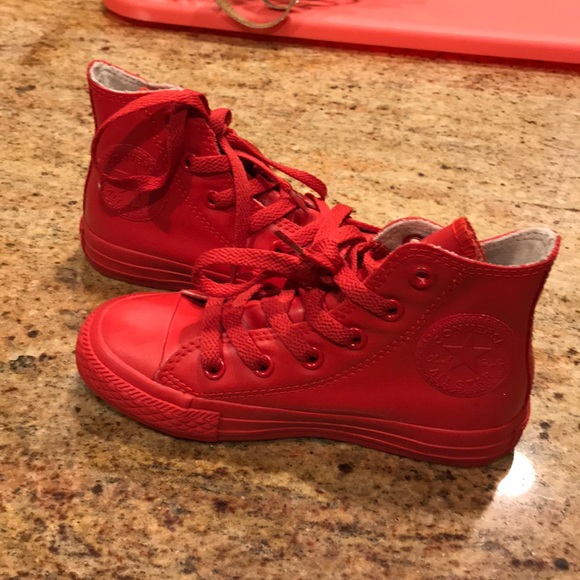 Converse Other - Brand new converse unisex Red leather sneakers 11